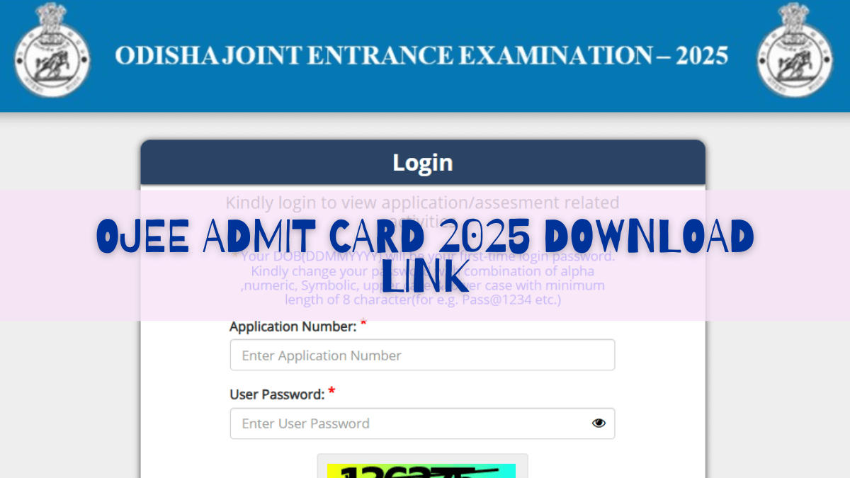 OJEE Admit Card 2025
