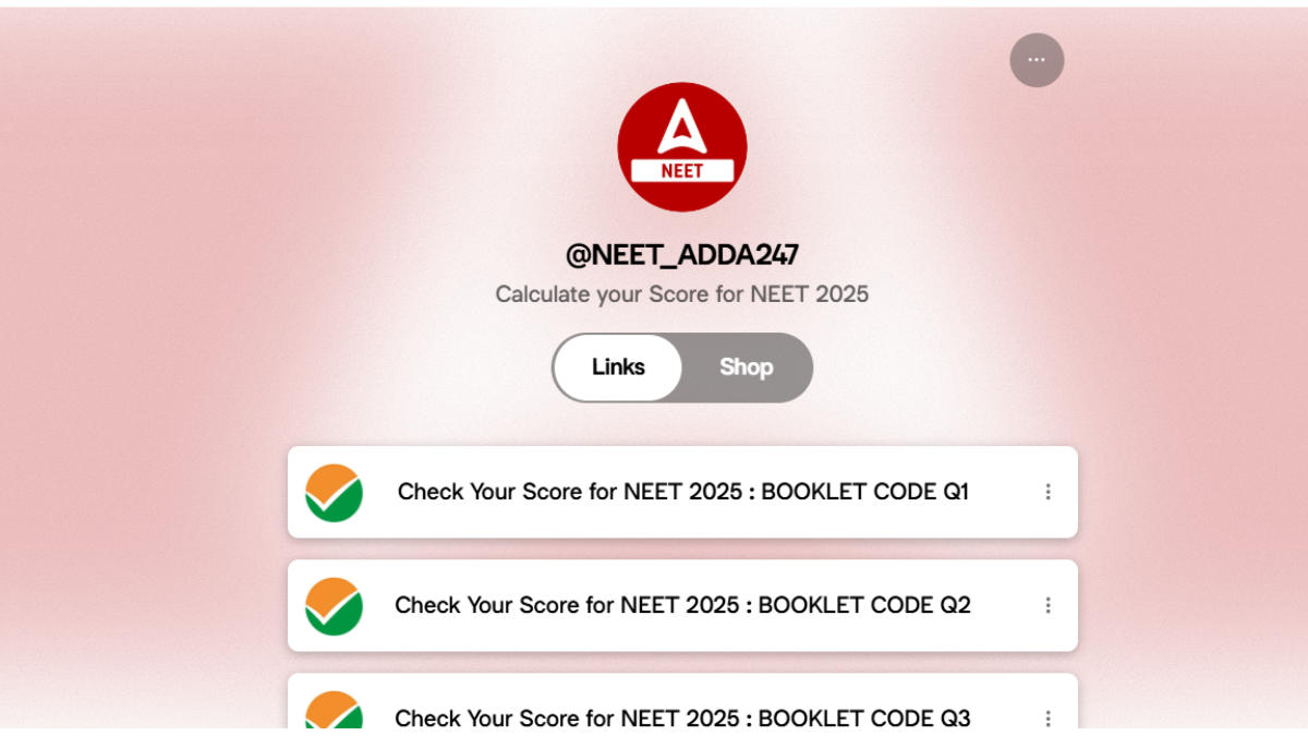NEET 2025 Score Calculator