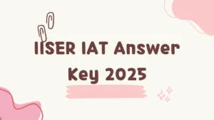 IISER IAT Answer Key 2025