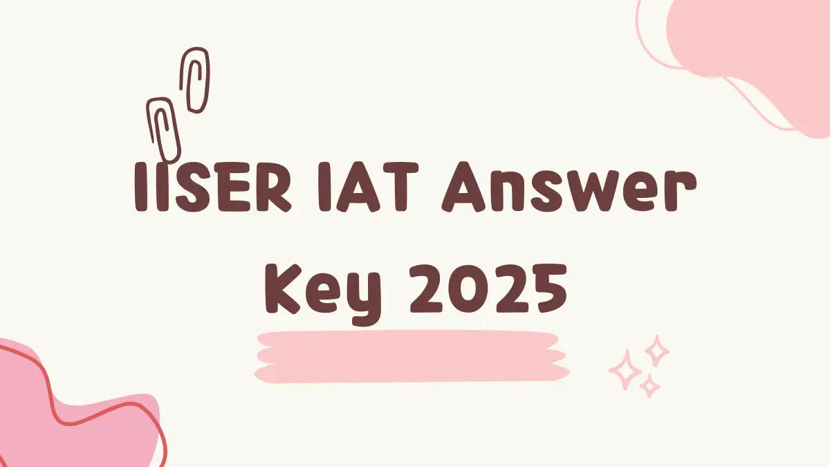 IISER IAT Answer Key 2025
