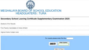 MBOSE SSLC Supplementary Result 2025