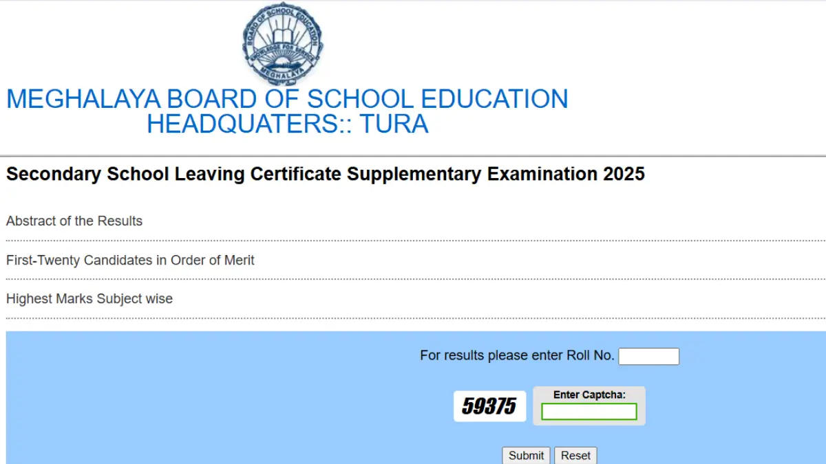 MBOSE SSLC Supplementary Result 2025