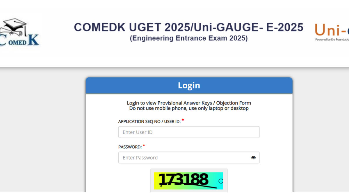 COMEDK Answer Key 2025
