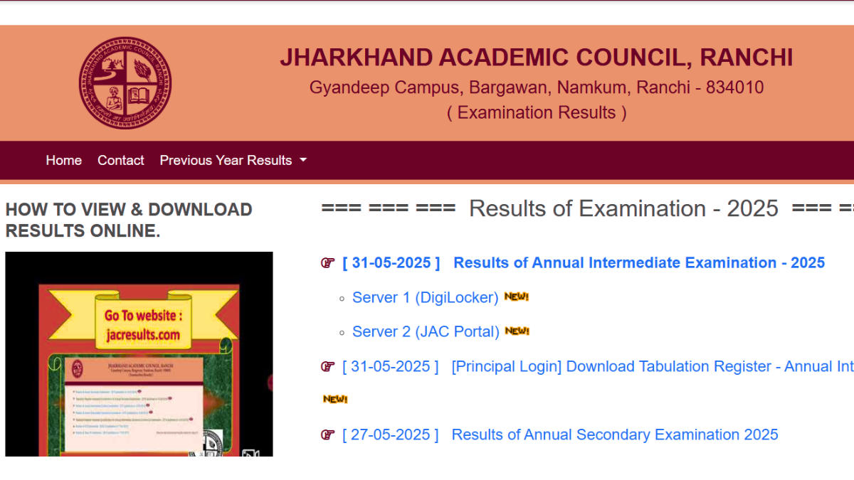 Jharkhand Board 12th Arts Result 2025