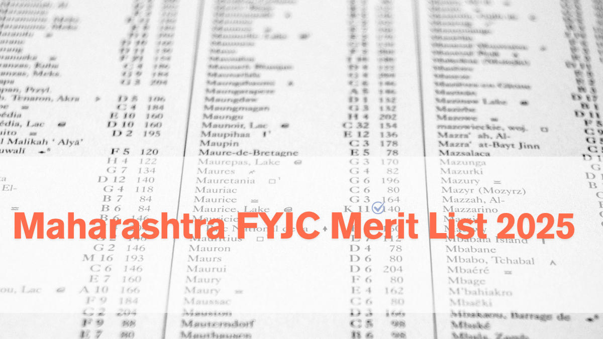 Maharashtra FYJC Merit List 2025
