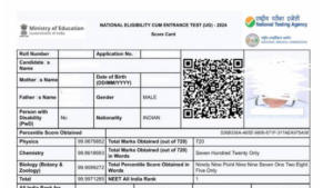 NEET UG Scorecard 2025
