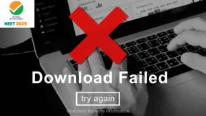 Facing Error While Downloading NEET Score Card 2025