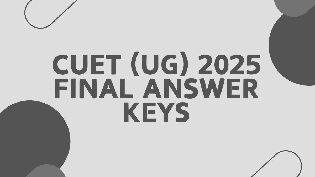 CUET Final Answer Key 2025