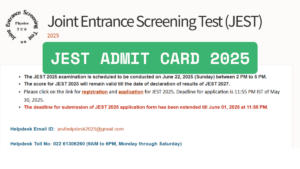 JEST Admit Card 2025