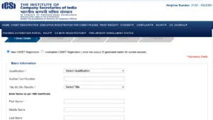 ICSI CSEET November 2025 Registration