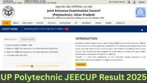 UP Polytechnic JEECUP Result 2025