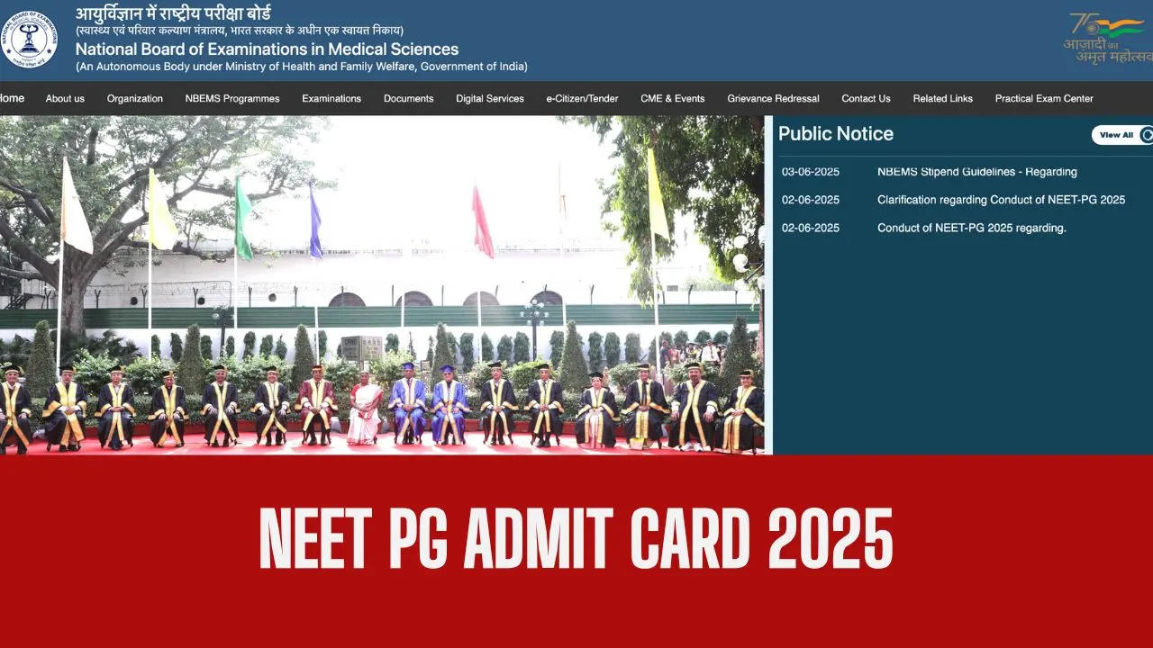 NEET PG Admit Card 2025