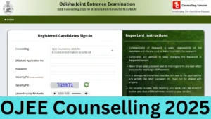 OJEE Counselling 2025