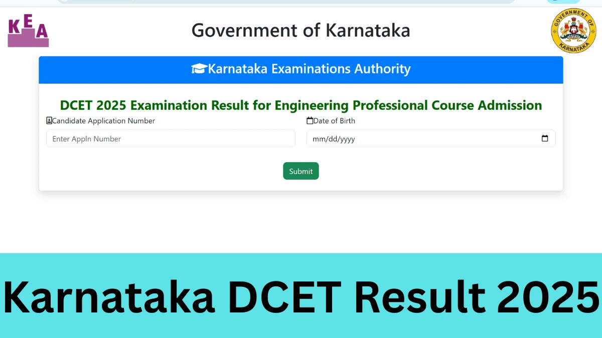 Karnataka DCET Result 2025