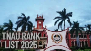 TNAU Rank List 2025