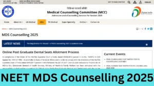 NEET MDS Counselling 2025
