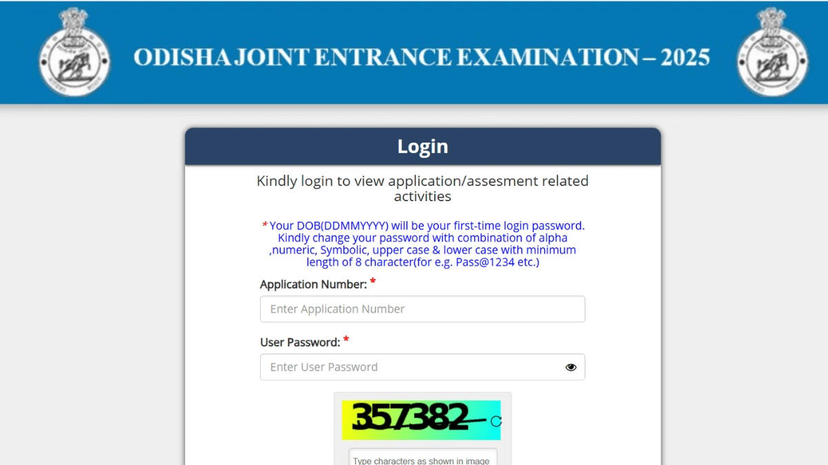 Special OJEE Admit Card 2025