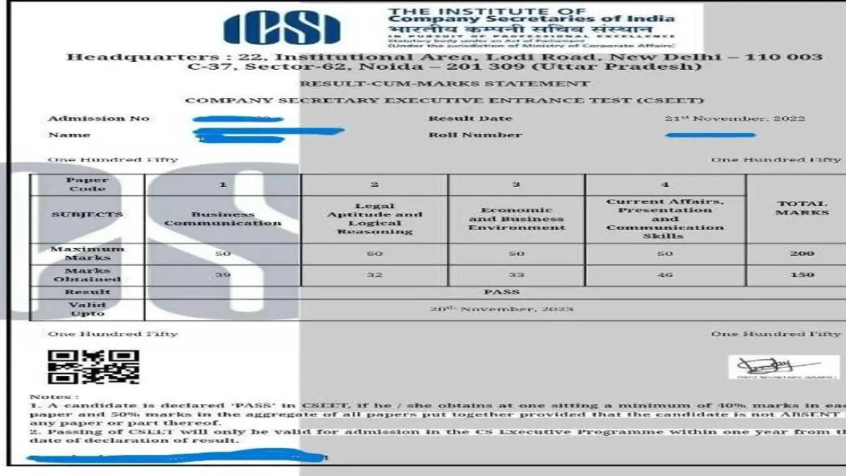 CSEET Result July 2025