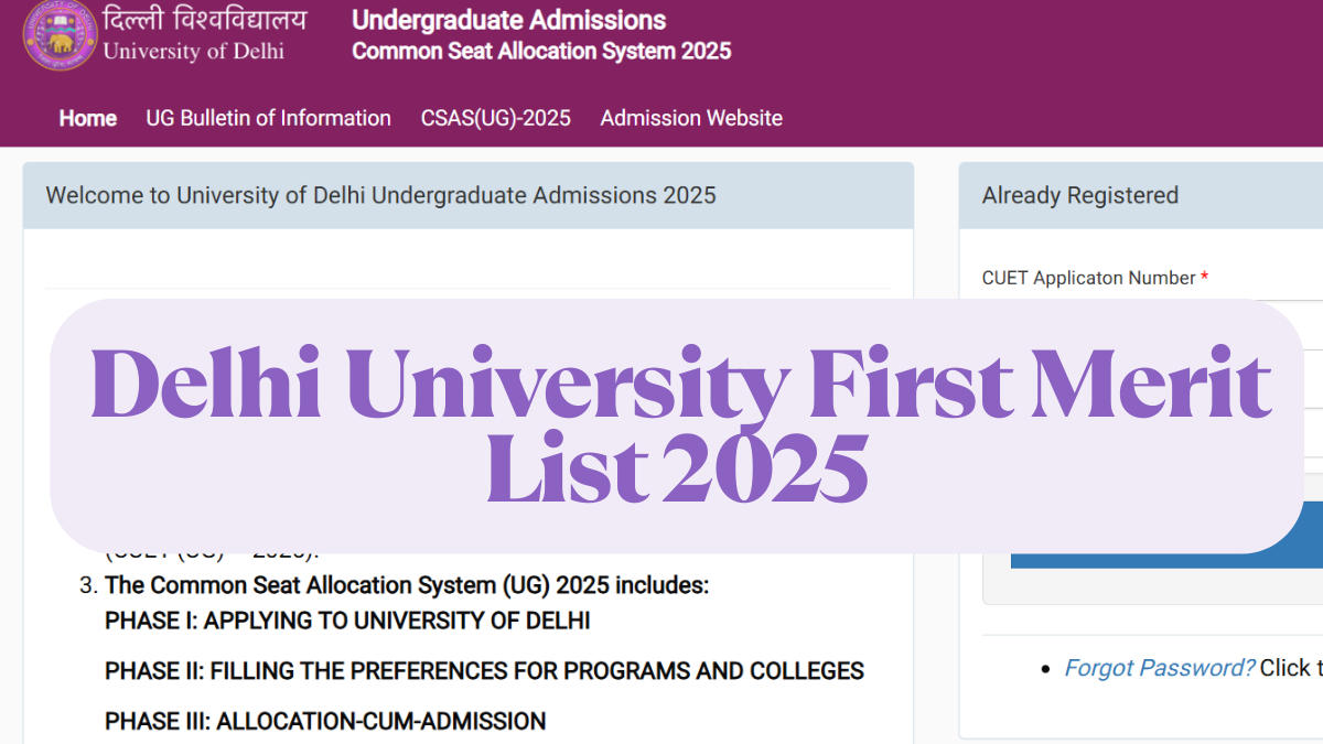 DU First Merit List 2025