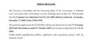 CLAT 2026 Notification