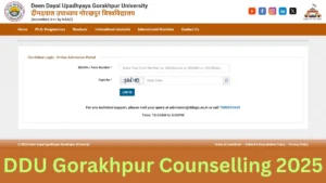 DDU Gorakhpur Counselling 2025