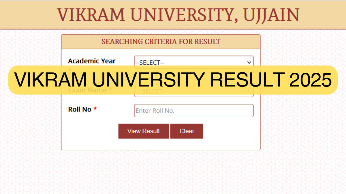 Vikram University Result 2025