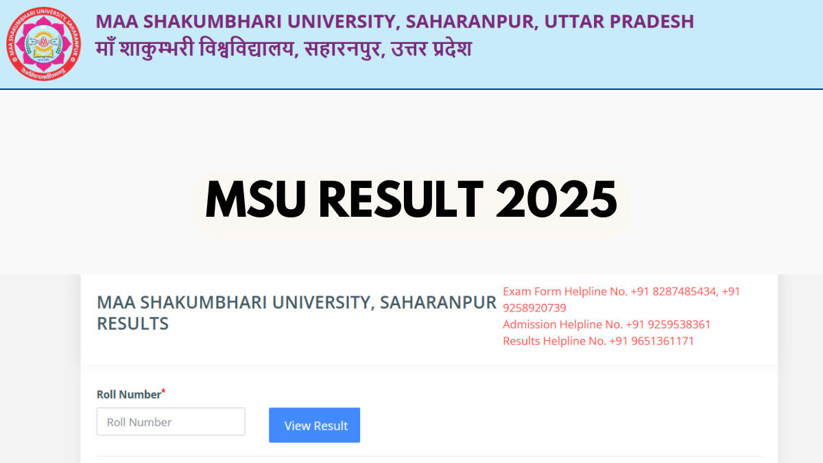 MSU Result 2025