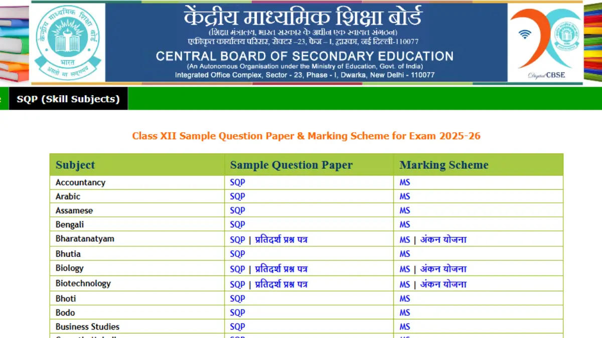 CBSE Class 12 Sample Paper 2025-26