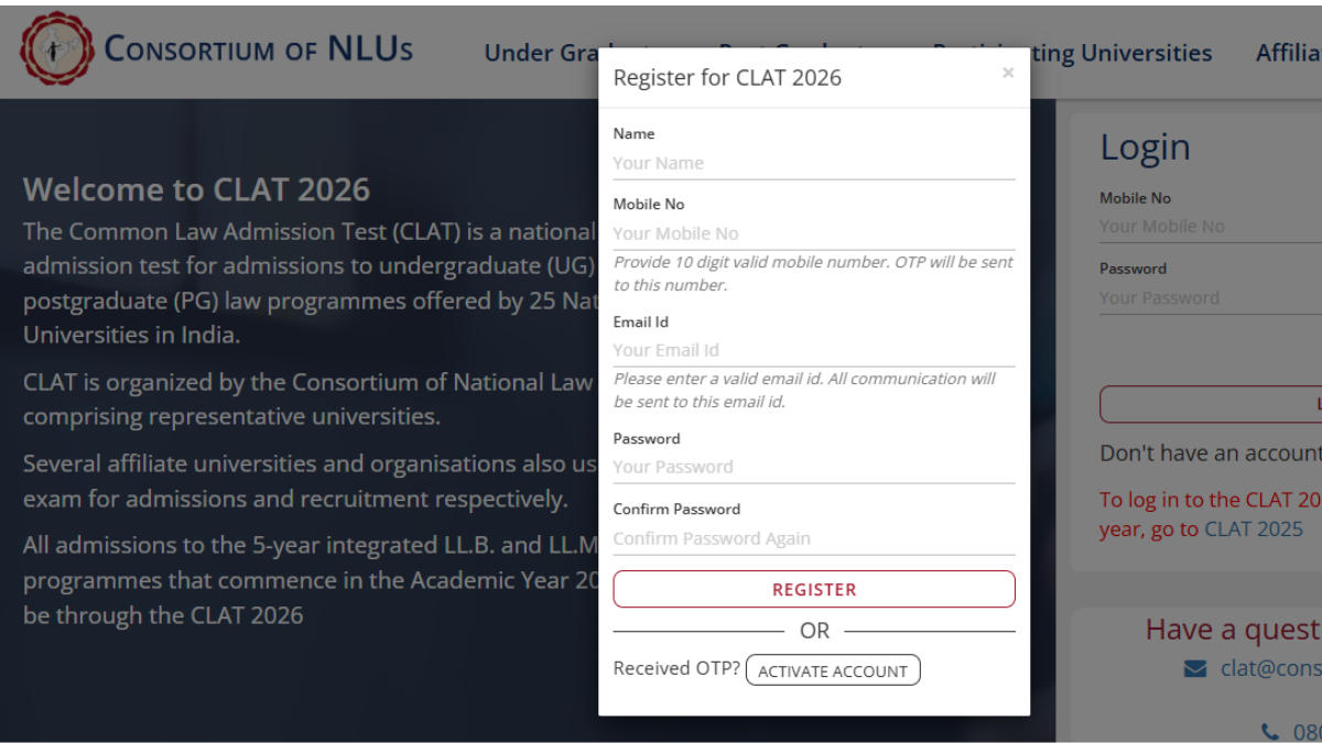 How to fill CLAT Application Form 2026