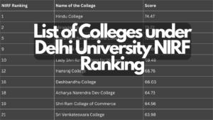 List of Colleges under Delhi University NIRF Ranking(1)
