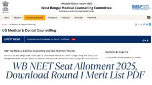 WB NEET Seat Allotment 2025