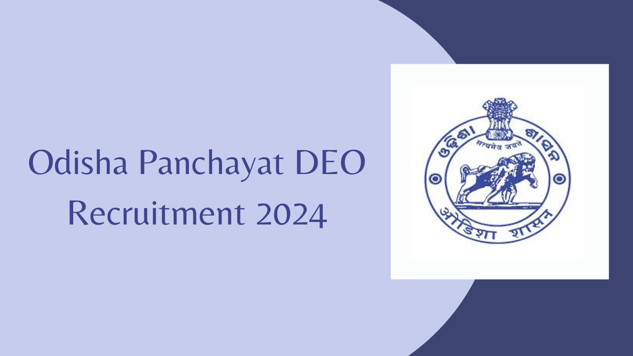 Odisha Panchayat DEO Recruitment 2024