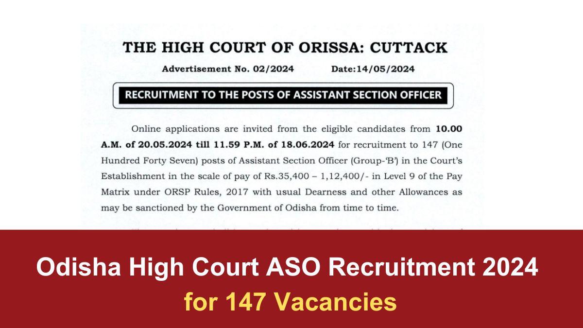 Odisha High Court ASO Recruitment 2024