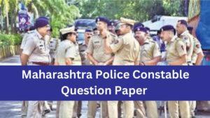 Maharashtra Police Constable Question Paper