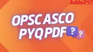 OPSC ASCO Previous Year Question Paper