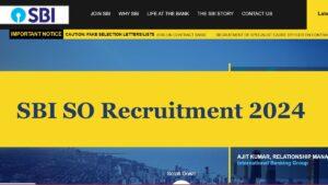 SBI SO Recruitment 2024