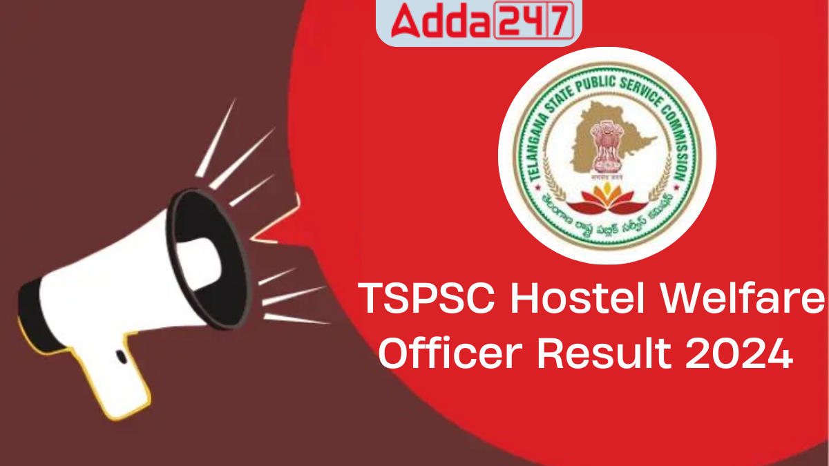 TSPSC Hostel Welfare Officer Result 2024