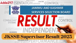 JKSSB Supervisor Result 2025