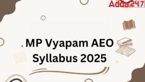 MP Vyapam AEO Syllabus 2025