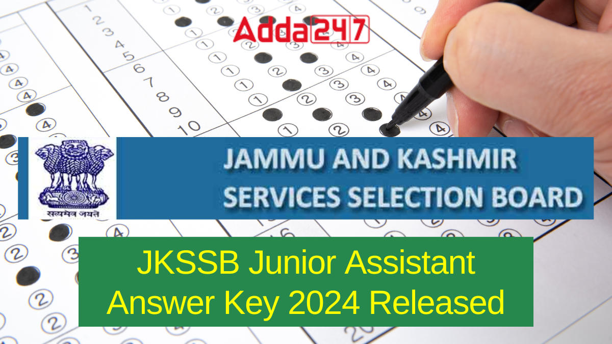 JKSSB Junior Assistant Answer Key 2024