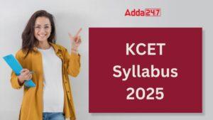 KCET Syllabus 2025