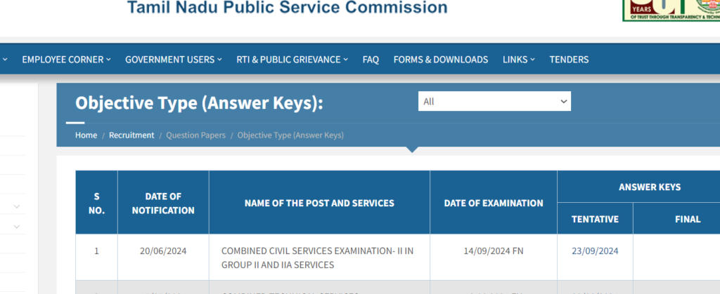 TNPSC Group 2 Answer Key 2024 Out, Download Response Sheet, Raise Objection - Exams_3.1