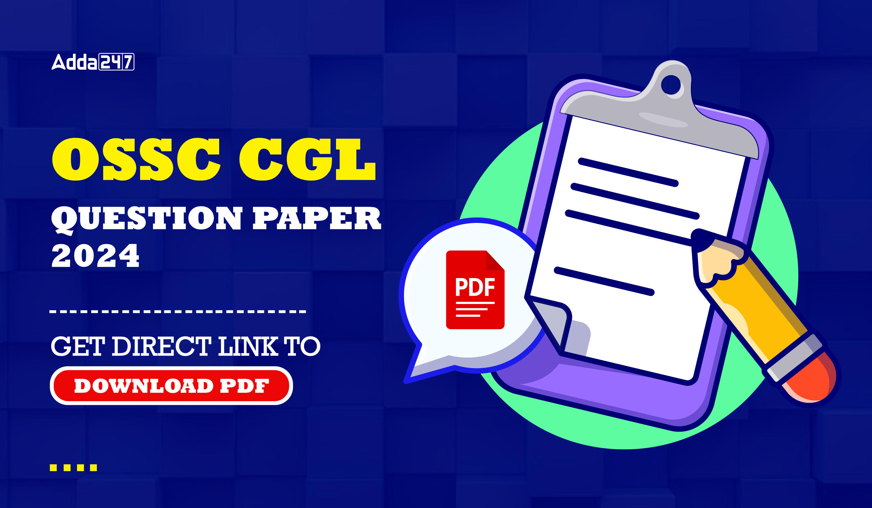 OSSC CGL Question Paper 2024