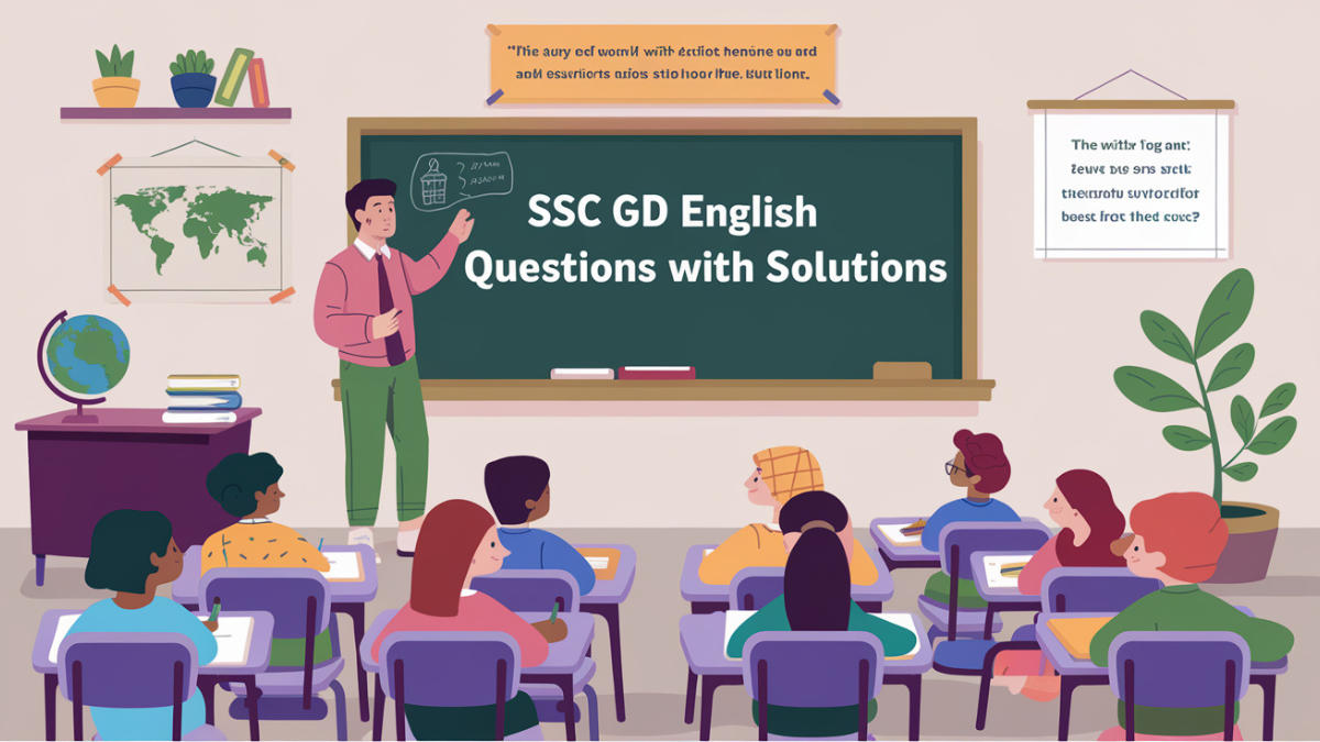 SSC GD English Questions with Solutions