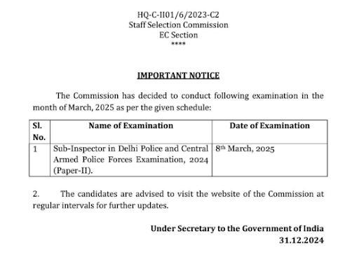 SSC CPO Admit Card 2024 for Paper 2, Exam Schedule_3.1