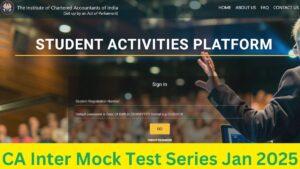 CA Inter Mock Test Paper Series January 2025