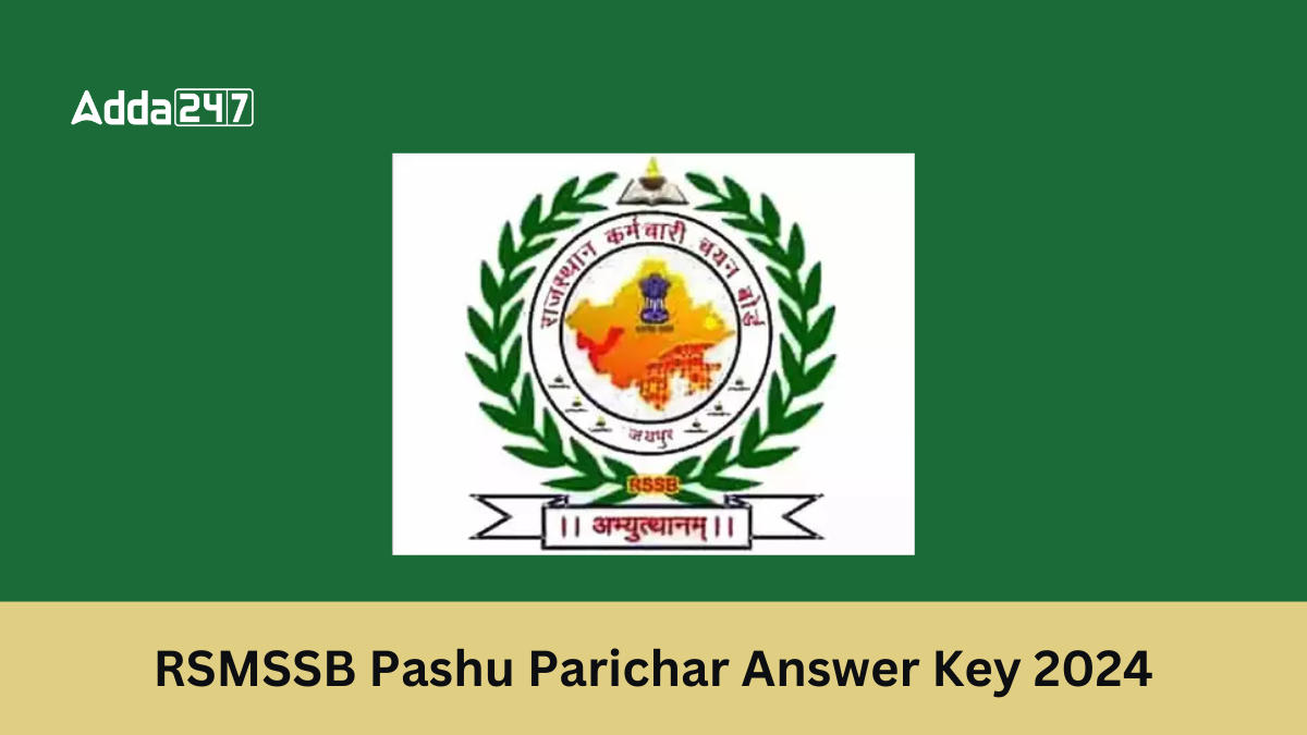 RSMSSB Pashu Parichar Answer Key 2024