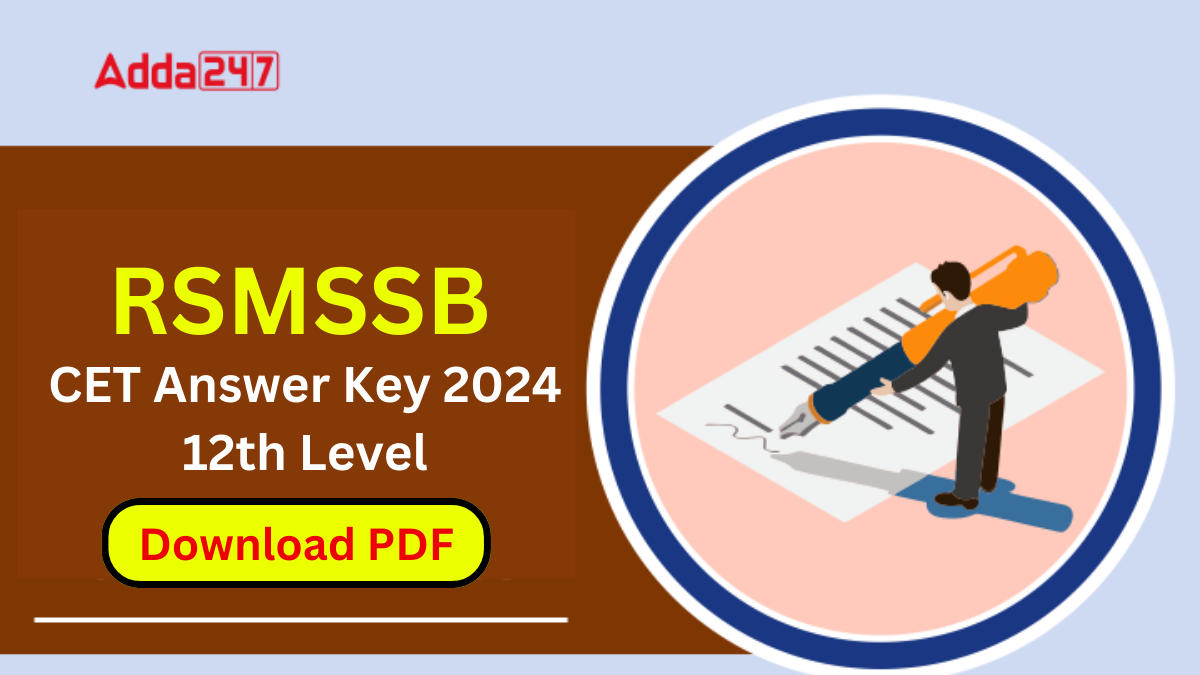 RSMSSB CET Answer Key 2024