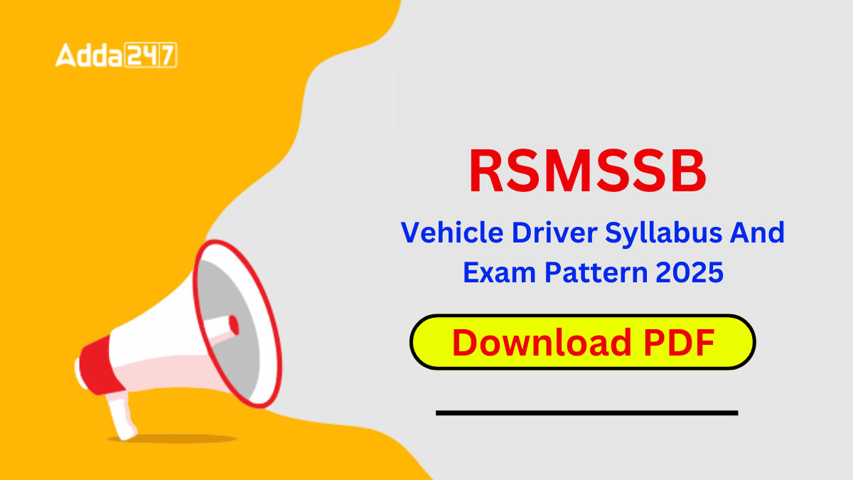 RSMSSB Vehicle Driver Syllabus