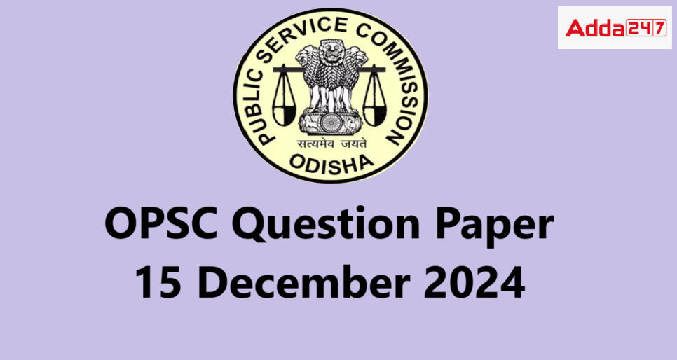 Question Paper OPSC